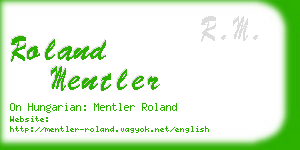 roland mentler business card